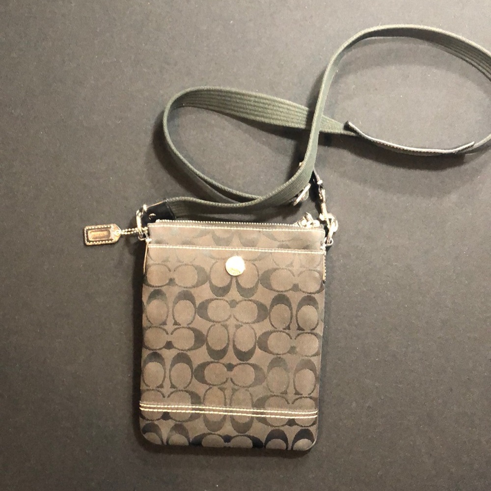 Coach signature canvas crossbody bag